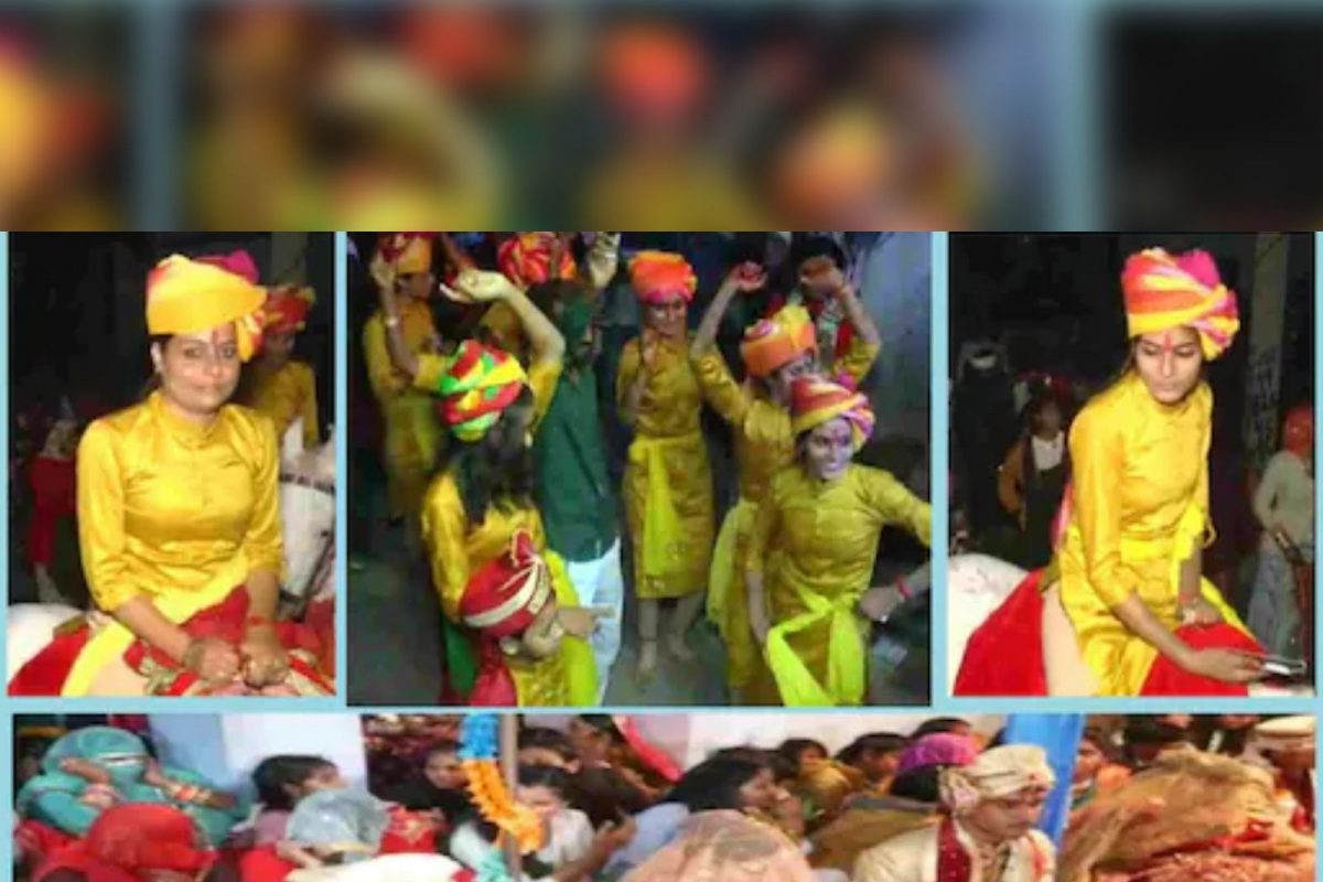 अनोखं लग्न! 6 सख्खा बहिणींनी एकाच मंडपात घेतले सात फेरे; 3 गावातून आल्या वराती