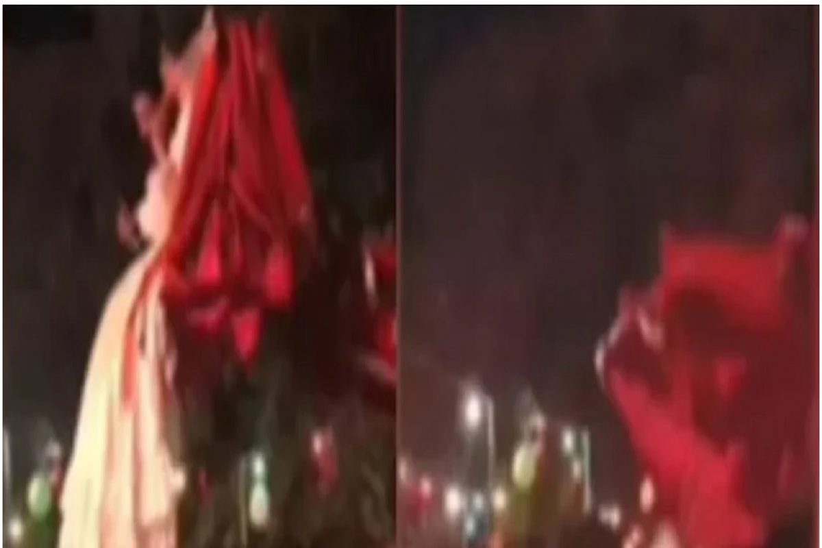 नवरा-नवरीला फॅन्सी झुल्यावरुन घ्यायची होती Grand Entry, मग असं घडलं काही... पहा Funny Video