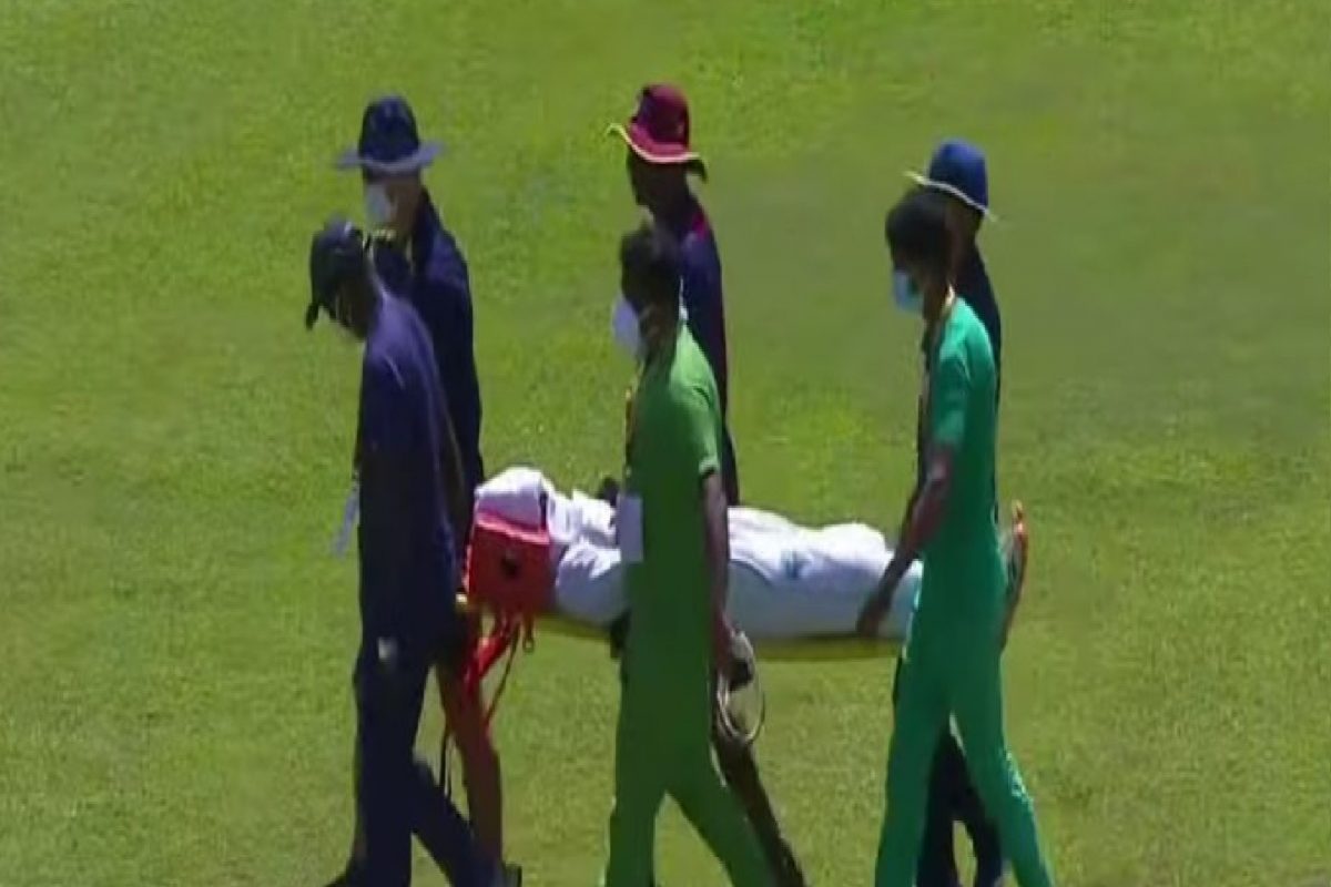 मोठी बातमी: वेस्ट इंडिजच्या खेळाडूला गंभीर दुखापत, स्ट्रेचरने नेलं मैदानाच्या बाहेर, LIVE VIDEO