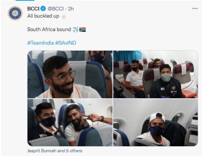 बीसीसीआयच्या या फोटोत जसप्रीत बुमराह, शार्दूल ठाकूर, मोहम्मद सिराज, मयांक अग्रवाल, चेतेश्वर पुजारा, अजिंक्य रहाणे हे दिसत आहेत. पण, टेस्ट टीमचा कॅप्टन विराट कोहली गायब आहे.