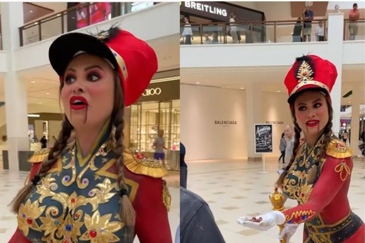 कपडे न घालताच मॉलमध्ये फिरू लागली महिला; गार्डने धक्के देत बाहेर काढलं, Video Viral