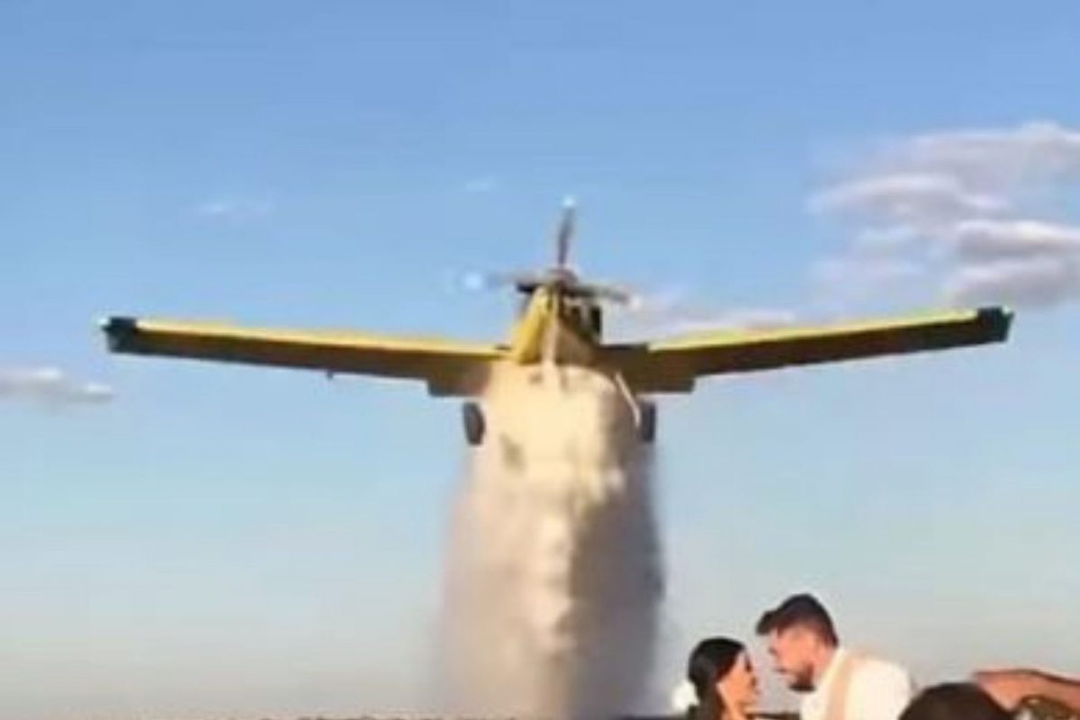 अगदी डोक्याजवळून गेलं विमान अन्...; वेडिंग फोटोशूटदरम्यान कपलची झालेली अवस्था पाहून व्हाल शॉक