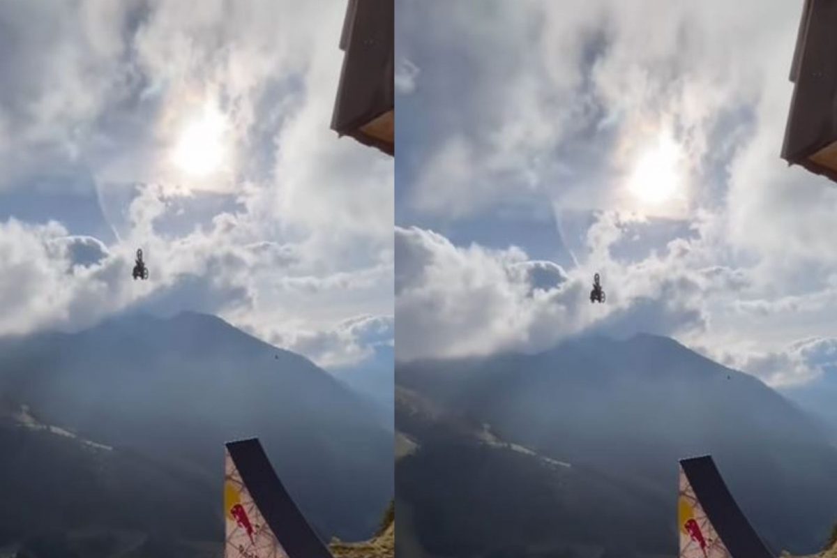 तरुणाने सायकलसह उंच डोंगरावरुन मारली उडी अन्..; काळजाचा ठोका चुकवणारा VIDEO