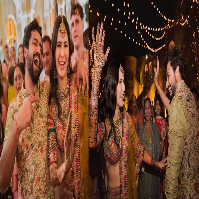 Katrina Kaif Vicky Kaushal Mehndi Ceremony Inside Photos: विकी कौशल आणि कतरिना कैफच्या मेंदी सोहळ्याचे फोटो समोर आले आहेत. विकी आणि कतरिना स्वतः इन्स्टाग्रामच्या माध्यमातून लग्नाच्या प्रत्येक विधीचे खास फोटो शेअर करत आहेत..