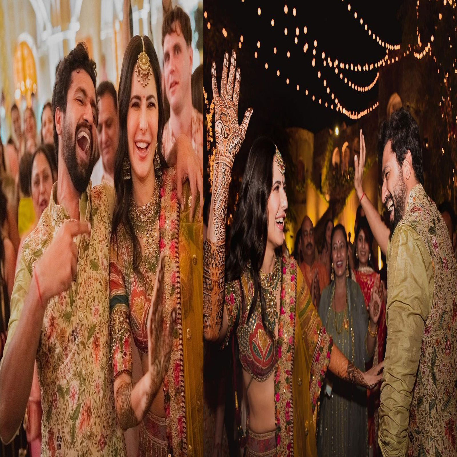 Katrina Kaif Vicky Kaushal Mehndi Ceremony Inside Photos: विकी कौशल आणि कतरिना कैफच्या मेंदी सोहळ्याचे फोटो समोर आले आहेत. विकी आणि कतरिना स्वतः इन्स्टाग्रामच्या माध्यमातून लग्नाच्या प्रत्येक विधीचे खास फोटो शेअर करत आहेत..