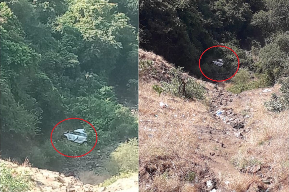 कोल्हापूर-रत्नागिरी मार्गावर आंबा घाटात भीषण अपघात, स्विफ्ट कार 300 फूट दरीत कोसळली