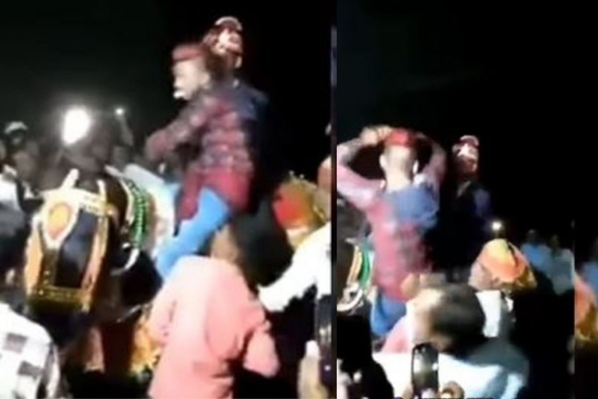 दारूच्या नशेत नवरदेवासोबत मित्रही बसला घोडीवर अन्...; प्रताप पाहून लावाल डोक्याला हात, VIDEO