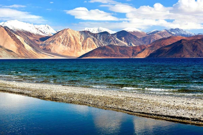 पॅंगॉन्ग सरोवराचा (Pangong Lake) पूर्व भाग स्वच्छ पाणी आहे तर पश्चिम भाग खारट आहे. या तलावात सूक्ष्म वनस्पती फारच कमी आहेत. गाईड सांगतो की इथे मासे नाहीत. पण तरीही इथल्या पर्यटकांना बदक, गुलसारखे प्राणी पाहायला मिळतात. तलावाजवळील दलदलीत काही खेकडे आणि जुन्या वनौषधीही दिसतात. (प्रतिकात्मक फोटो: शटरस्टॉक)