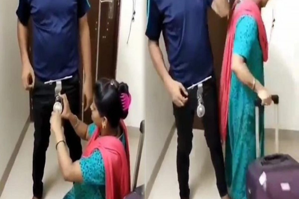 हेच बाकी होतं! संशयी बायकोने नवऱ्याच्या पँटलाच ठोकलं दरवाजाचं टाळं; VIDEO VIRAL