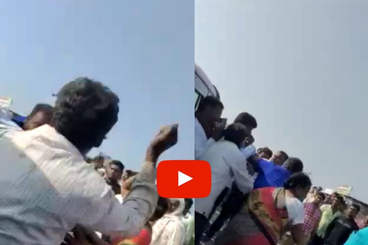 Beed: महिलेसह दोघांकडून तरुणाला महामार्गावर फ्री स्टाईल मारहाण; घटनेचा LIVE VIDEO