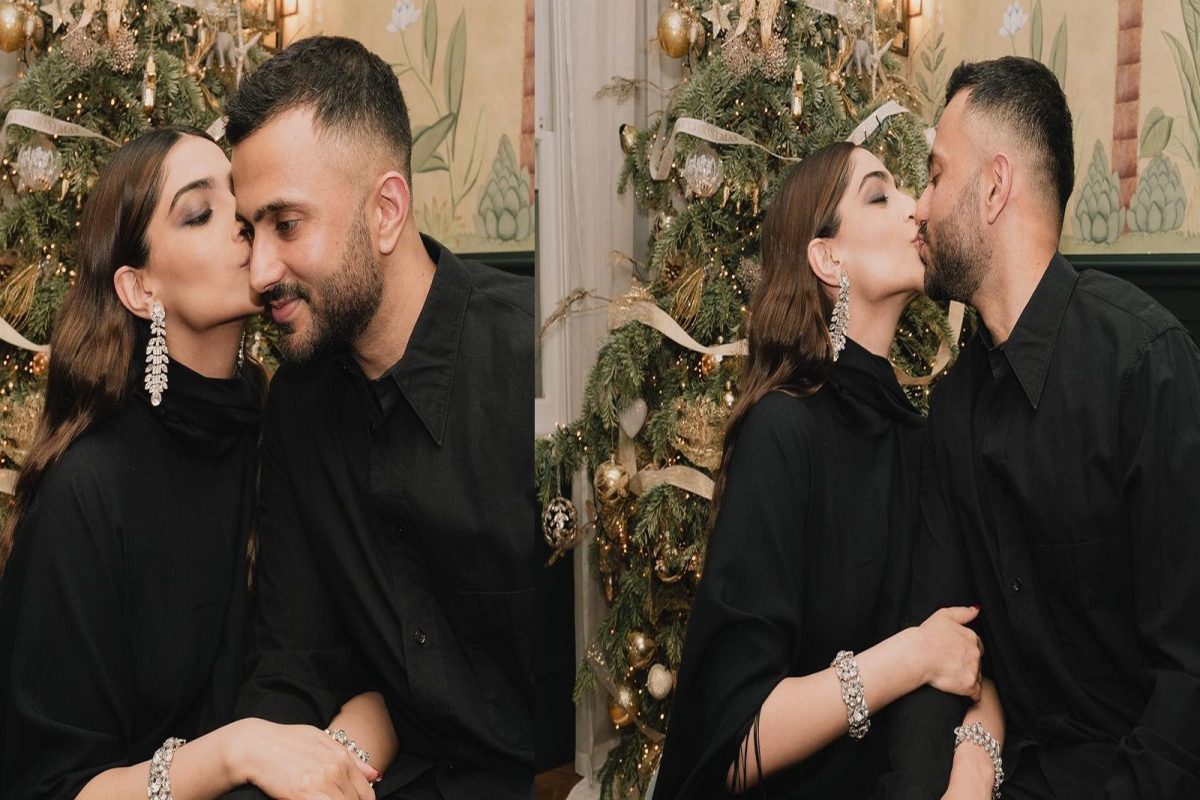 सोनम कपूरचा नवीन वर्षावर पाहायला मिळाला रोमँटिक अंदाज, पती आनंदसोबत केलं खुलेआम LIPLOCK