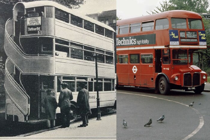 जगातील पहिली ट्रिपल डेकर बस (Tripe Decke Bus) 1926 मध्ये धावली. ही बस बर्लिनमधील स्टेटनर रेल्वे स्थानकाकडे रवाना झाली. यानंतर 1954 मध्ये मल्टी लेव्हल बसेस (Multi level buses) आल्या ज्यात लाल रंगाची रूटमास्टर डबल डेकर बाजारात आली. या प्रकारची बस प्रथम लंडनमध्ये दिसून आली. त्यानंतर अशाच ट्रिपल डेकर बसेस दिसल्या. (फाइल फोटो)