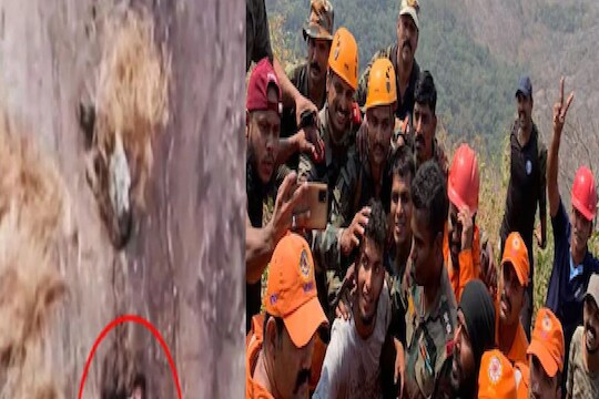 2 दिवसांपासून दरीत अडकलेल्या 'बाबू'ची सुटका, लष्कराच्या rescue operation थरारक Video