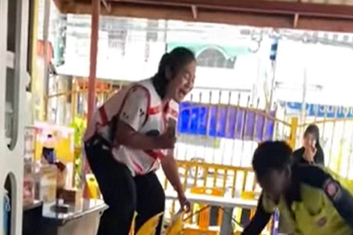 VIDEO : वाचवा...वाचवा...; पालीला घाबरून रडत किंचाळू लागली तरुणी; अख्खं रेस्टॉरंट हलवून टाकलं