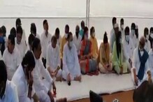 मलिकांच्या अटकेच्या निषेधार्थ आंदोलन,सेना नेत्यांच्या अनुपस्थितीने रंगली चर्चा मलिकांच्या अटकेच्या निषेधार्थ आंदोलन,सेना नेत्यांच्या अनुपस्थितीने रंगली चर्चा