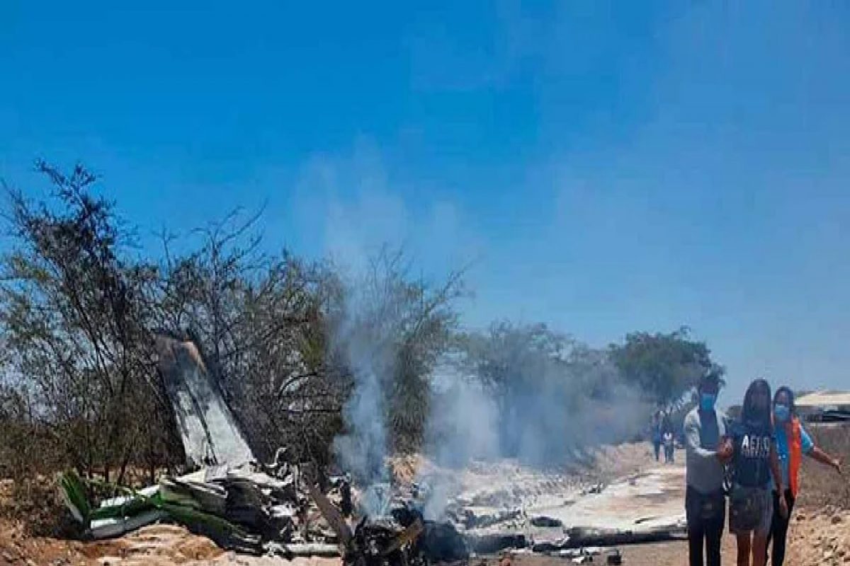 पर्यटक विमान कोसळलं; पायलट, को- पायलटसह पाच जणांचा मृत्यू