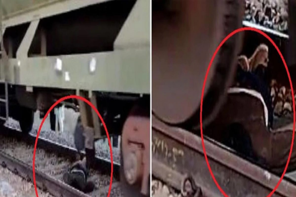 अंगावरुन मालगाडी गेल्यानंतरही तरुण जिवंत, थरकाप उडवणारा Video Viral