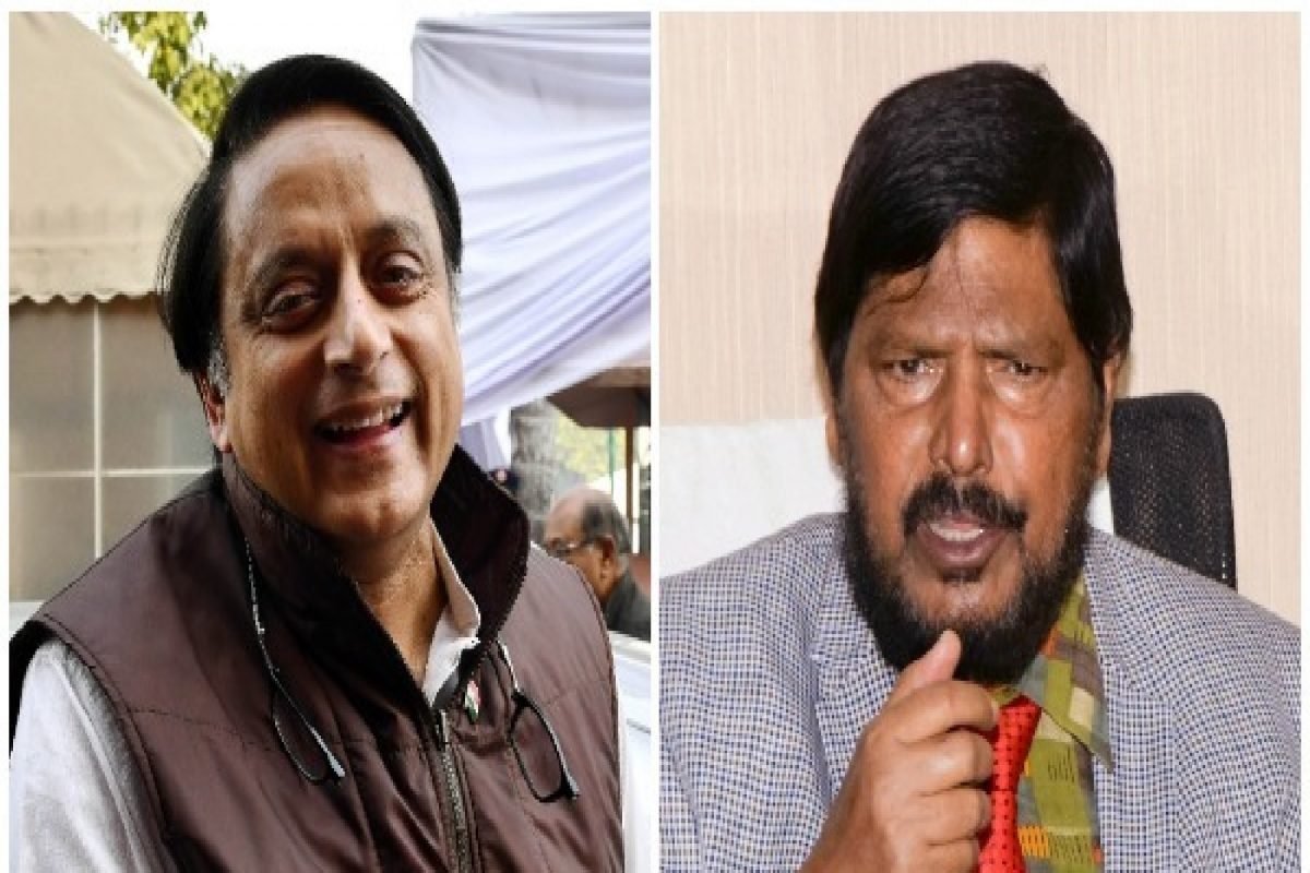 रामदास आठवलेंनी दुरुस्त केलं शशी थरुर यांचं इंग्रजी, सांगितलं कसं लिहितात 'बजेट'