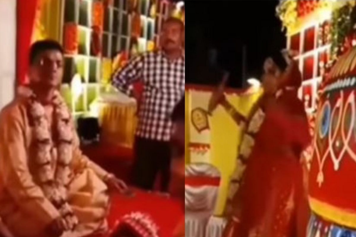 सप्तपदीसाठी वाट बघत होता नवरदेव; नवरी भलत्याच कामात मग्न, पाहून पाहुणेही थक्क, VIDEO