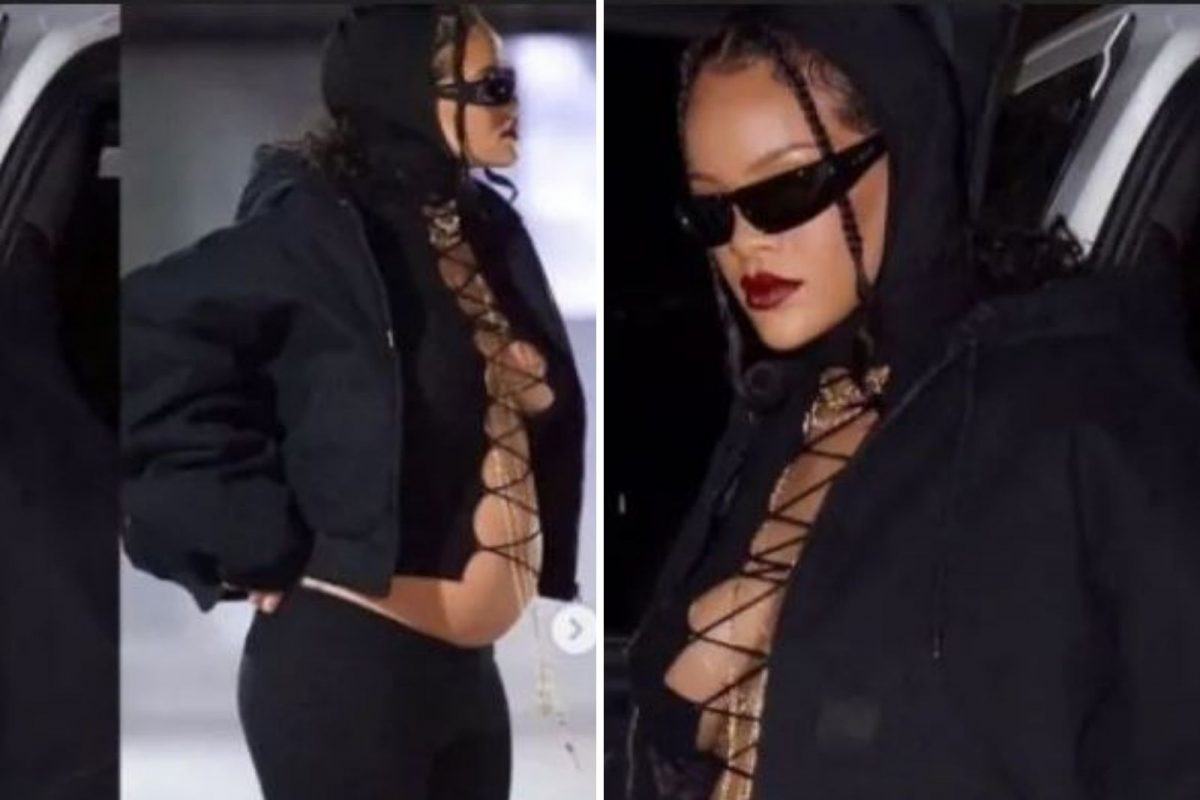 फ्रंट ओपन टॉपमध्ये Rihanna ने फ्लॉन्ट केला बेबी बम्प, ठरतेय स्टायलिश Mom-to-be!
