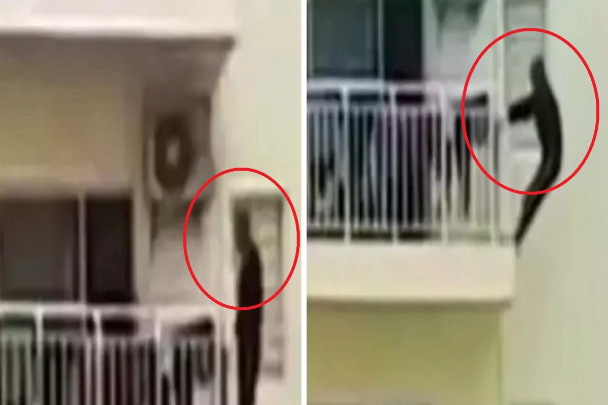 टोलेजंग इमारतीच्या बाल्कनीच्या टोकाला उभा राहिला अन् रेलिंग पकडून करु लागला व्यायाम