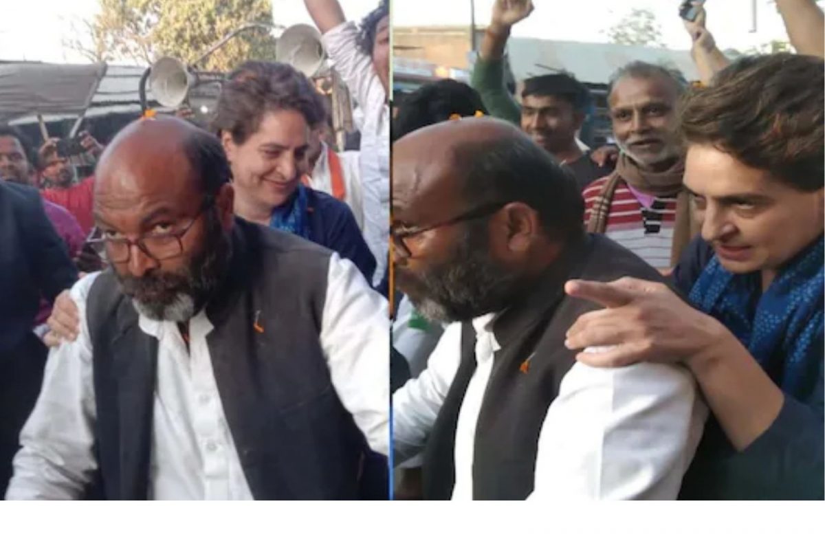UP Election : प्रचार सभेदरम्यान अचानक बाइकवर बसल्या प्रियंका गांधी, आणि...