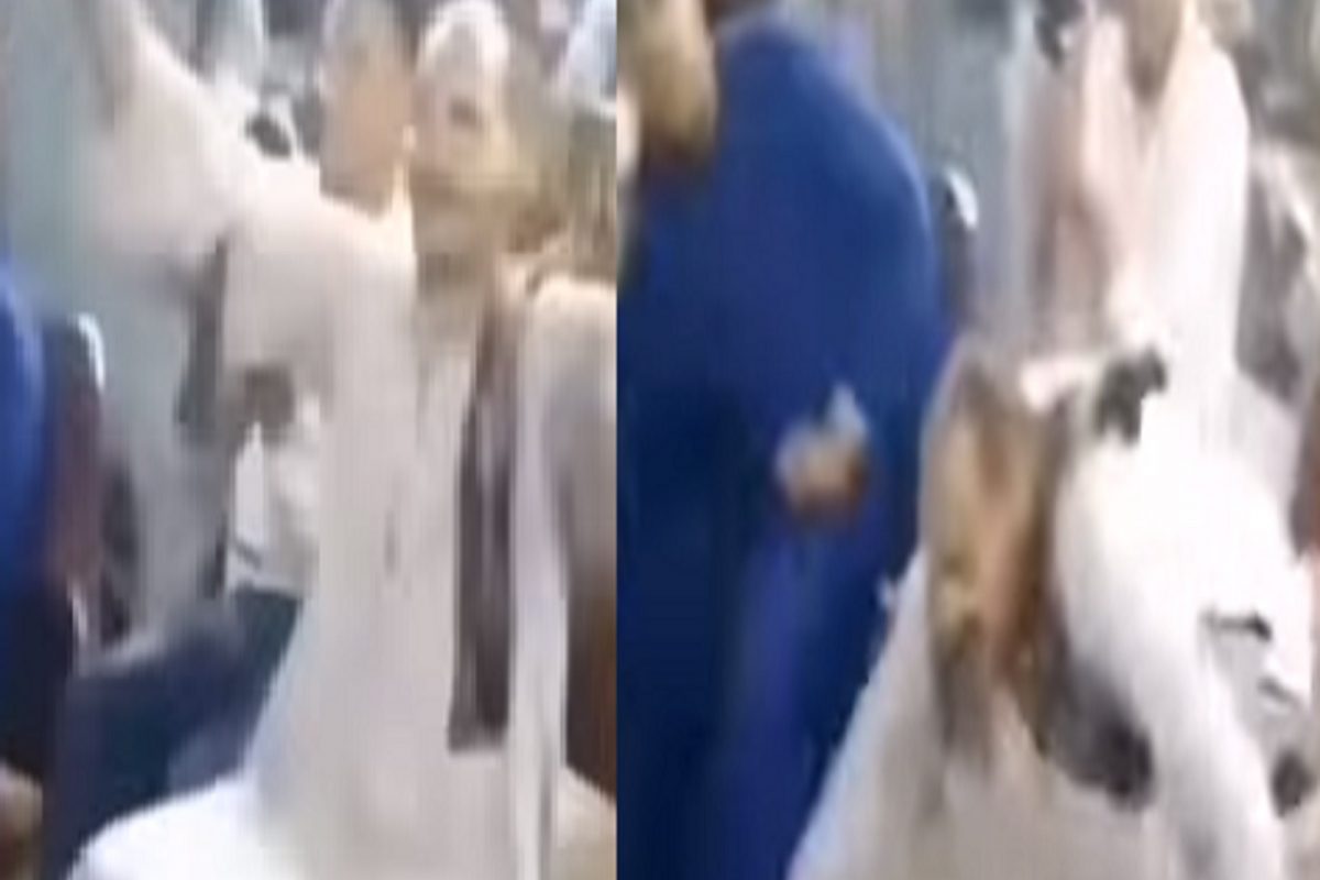 VIDEO - गाणं ऐकताच चढला इतका जोश की सर्वांसमोरच व्यक्तीने केलं शॉकिंग कृत्य