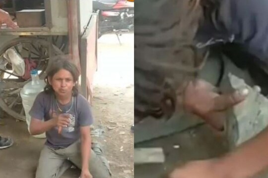 'हा तर भारतीय Iron Man'; मुलाने हाताने केले दगडाचे 2 तुकडे, VIDEO पाहून नेटकरी अवाक