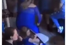 खुर्चीवर बसायला लागली महिला, इतक्यात चिमुकलीने चेअर ओढली अन् नको ते घडलं, VIDEO