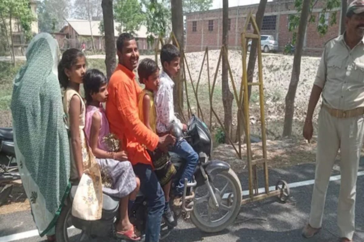 धन्यच आहे! बाईककडून स्कॉर्पिओचं करवून घेतोय काम; 6 जणांना बसवून Bike Ride, पोलीस हैराण
