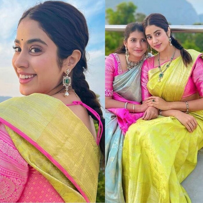 जान्हवी कपूरचा(Janhvi Kapoor) आझ 25 वा वाढदिवस आहे. हा खास दिवस तिनं तिरुमलामध्ये तिच्या गर्ल गॅंगसोबत साजरा केला. याचे काही फोटो तिनं सोशल मीडियावर शेअर केले आहेत. यावेळी तिनं लिंबू रंगाची (Happy Birthdya Janhvi Kapoor) साडी नेसली होती. तर या साडीवर तिनं गुलाबी रंगाचं ब्लाऊज घातलं होत. ती खूपच सुंदर दिसत होती. (फोटो साभारः इन्स्टाग्रामः @janhvikapoor)