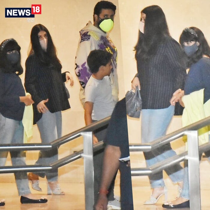 अभिषेक बच्चन (Abhishek Bachchan), ऐश्वर्या राय बच्चन (Aishwarya Rai Bachchan) आणि आराध्या बच्चन (Aaradhya Bachchan) बॉलिवूडची एक फेमस फॅमिली आहे. ही फॅमिली आउटिंगसाठी बाहेर पडल्यानंतरही पापारॅझी त्यांचे फोटो काढण्यासाठी तयार असतात. अलीकडेच ही फॅमिली पुन्हा एकदा कॅमेऱ्यात कैद झाली आहे. बच्चन कुटुंबीय अलीकडेच नाउट आउटिंगसाठी गेले असतानाचे हे फोटो आहेत. 