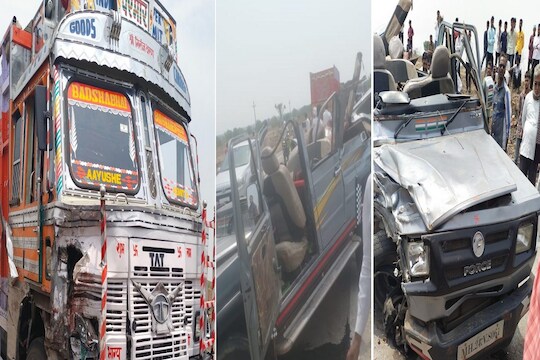 बीड: ट्रकच्या धडकेत क्रुझरचा चक्काचूर; 5 जणांचा जागीच मृत्यू, मृतकांचा आकडा वाढण्याची भीती