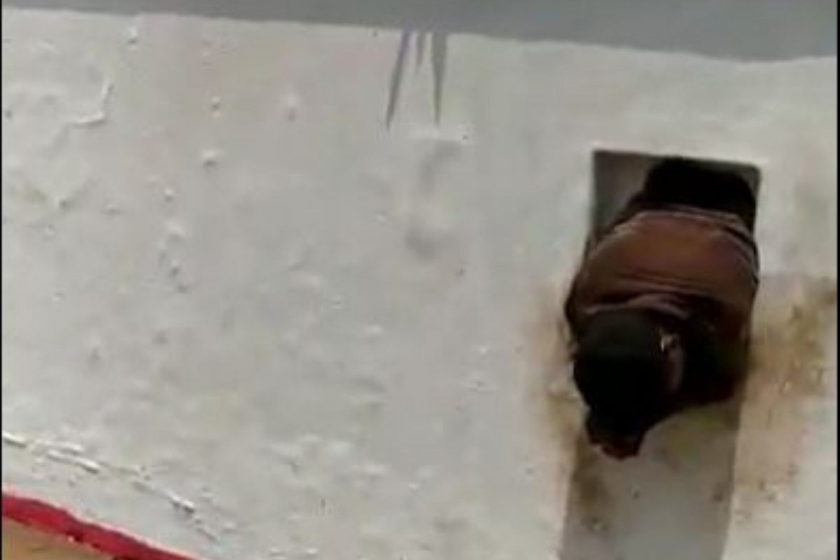 मंदिरात चोरी करण्यासाठी गेलेल्या चोराला मिळालं कर्माचं फळ; शेवटी पोलिसांना बोलावून वाचवावा लागला जीव, VIDEO