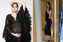 ब्लॅक ड्रेसमध्ये सेल्फी घेत Sonam Kapoorने शेअर केला बेबी बंप PHOTO