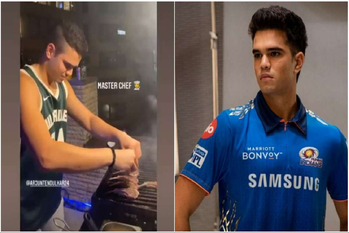 IPL 2022 : अर्जुन तेंडुलकर बनला 'मास्टर शेफ', मुंबईच्या सहकाऱ्यांसाठी केलं कुकिंग!