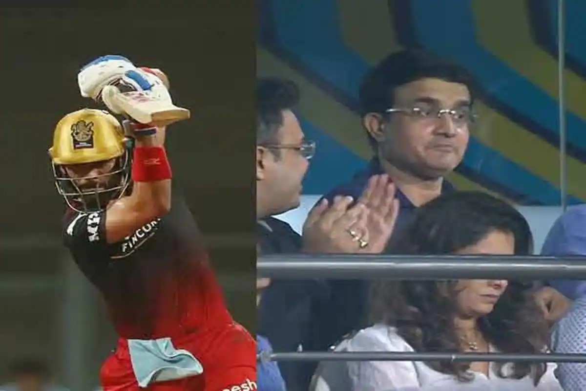 IPL 2022 : विराट कोहलीची बॅटींग पाहून बदलला गांगुलीचा चेहरा, पाहा VIDEO