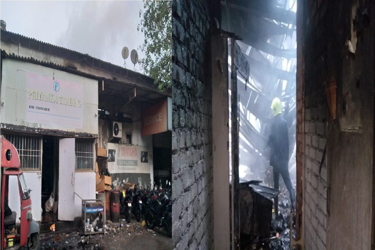 ठाण्यात कोठारी कंपाऊंड परिसरात अग्नितांडव, आगीचा Live Video