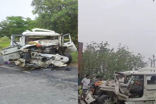 लग्नाहून परतणाऱ्या वऱ्हाडींवर काळाचा घाला; बोलेरो-ट्रेलरच्या अपघातात 8 जणांचा मृत्यू