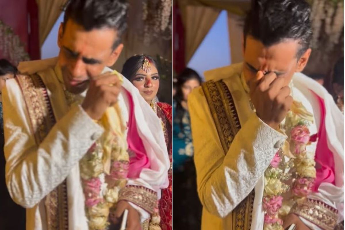 पाठवणीवेळी नवरी नाही, तर नवरदेवच ढसाढसा रडू लागला; VIDEO पाहून समजेल कारण