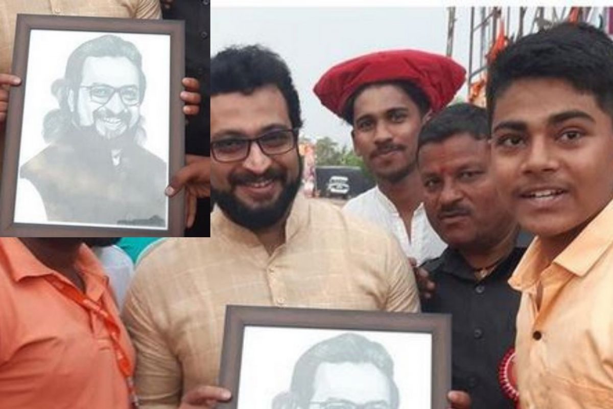 दहावीत शिकणाऱ्या मुलाने काढलं डॉ.अमोल कोल्हेंचं अप्रतिम चित्र, पाहून तुम्हालाही वाटेल कौतुक