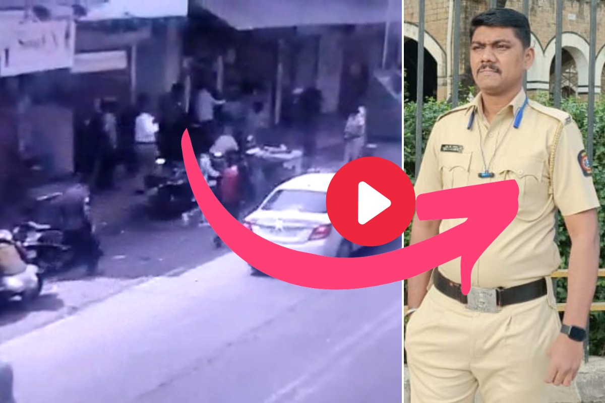 मुंबईचा रिअल सिंघम, स्वतःवर चाकूचा वार झेलत वाचवला तरुणीचा जीव; Live Video