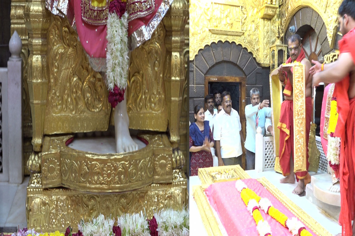 शिर्डीच्या साईबाबांना तब्बल 2 कोटी सोन्याचं दान, मूर्तीखाली चौथराही आता सोन्याचा!