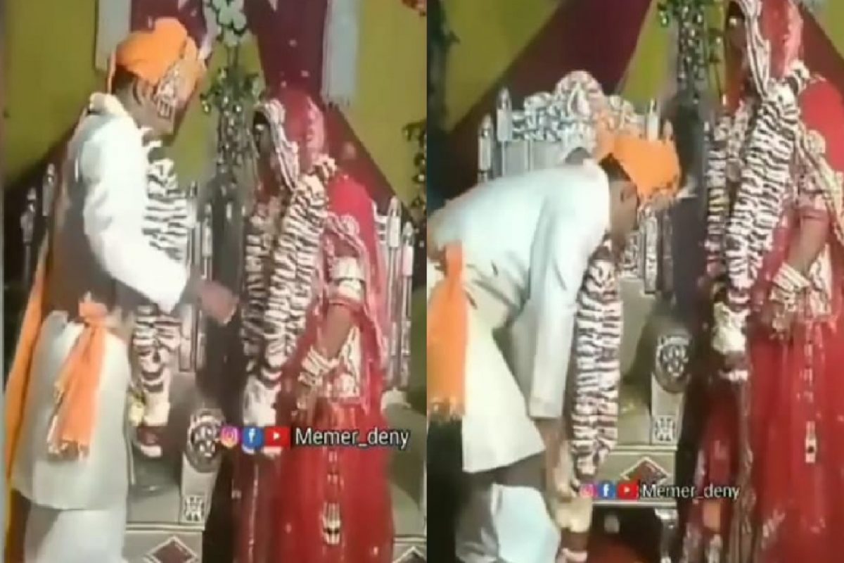 अर्रsss! नवरीबाईला वरमाला घालताच निसटली नवरदेवाची पँट; पुढे काय घडलं तुम्हीच पाहा VIDEO