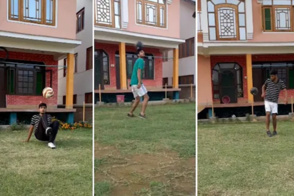 काश्मिरी तरुणाच्या अनोख्या कौशल्याने मोठमोठ्या फुटबॉलपटूंनाही केले चकित, टॅलेंट पाहून लोक झाले दंग
