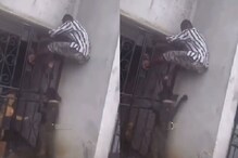VIDEO:चोरी करणाऱ्या चोराची घराबाहेर निघताना झाली पंचाईत,कुत्र्यांनी घेरलं आणि... VIDEO:चोरी करणाऱ्या चोराची घराबाहेर निघताना झाली पंचाईत,कुत्र्यांनी घेरलं आणि...