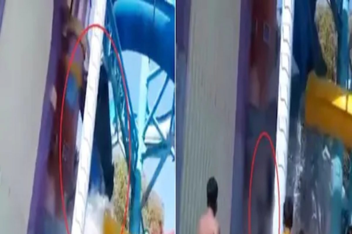 वॉटरपार्कमध्ये भयंकर अपघात, स्लाईड तुटल्याने अनेक जण जखमी; VIDEO व्हायरल