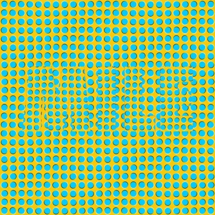 पिवळ्या रंगाचा हा दुसरा फोटो. ज्यात सौम्य निळ्या रंगाचे वर्तुळ आहेत. यातही अक्षरांचा शब्द दडला आहे.