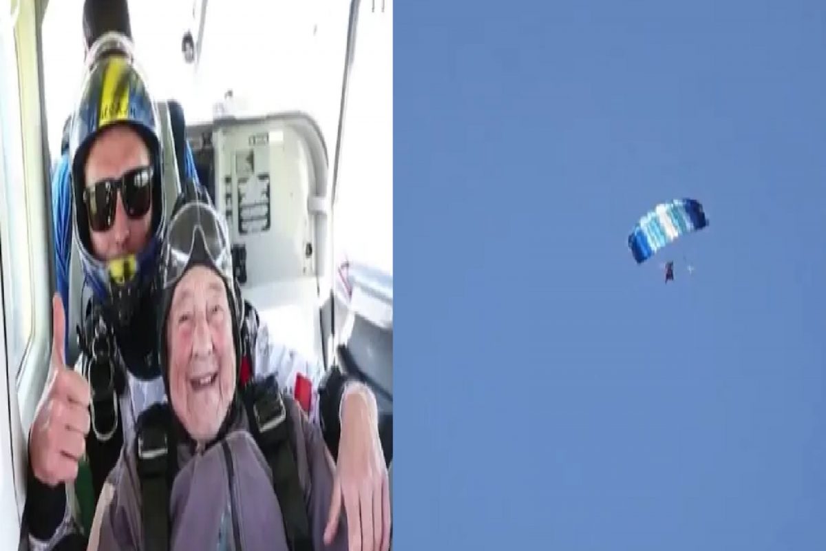 VIDEO - World Record साठी 103 वर्षांच्या आजीने आकाशातून मारली उडी आणि असा शेवट झाला की...
