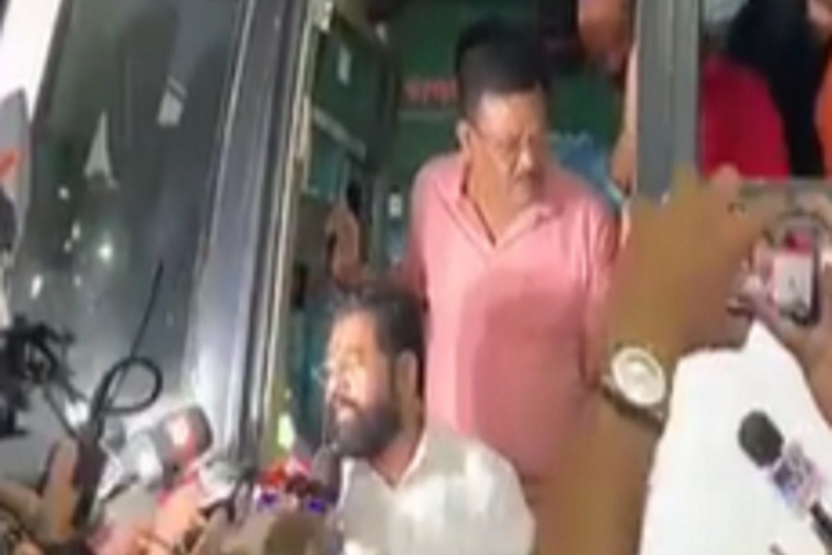 सुरतमधून निघतानाचा एकनाथ शिंदे यांचा पहिला व्हिडीओ समोर